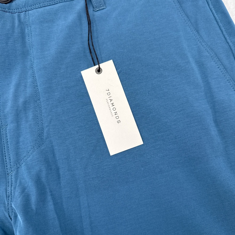 7 Diamonds Hybrid Shorts Mens Size 34 Blue Coronado Performance Stretch NEW - Picture 7 of 10